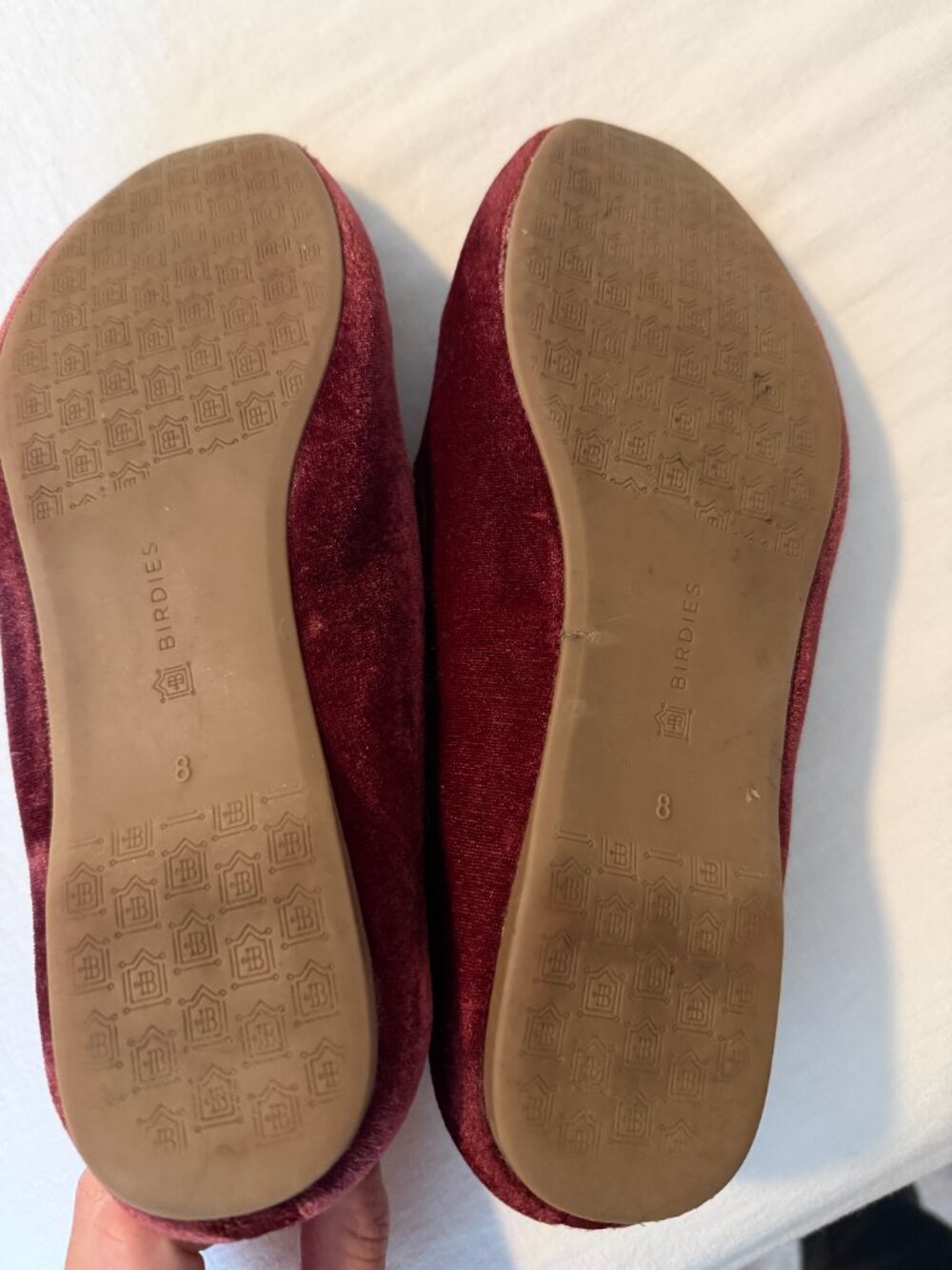 Birdies New Starling Flats – Red Velvet | Size 8 - Picture 4 of 4